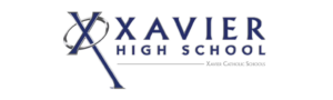 Xavier High School logo depicting a stylized 'X' with an integrated cross.
