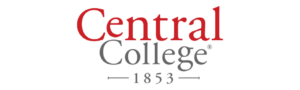 Red serif ‘Central’ over gray serif ‘College’ with ‘1853’ and horizontal lines below, on a transparent background.