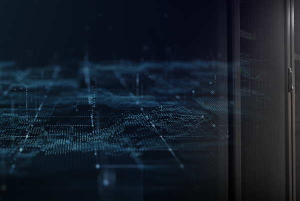 Header banner image for a data center services product page, featuring server racks, cloud computing icons, and secure network connections, symbolizing reliability and high-performance infrastructure.