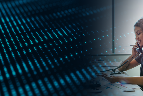 Banner image for a Traditional Voice Services product page, featuring landline phones, VoIP integration, and reliable business communication solutions.