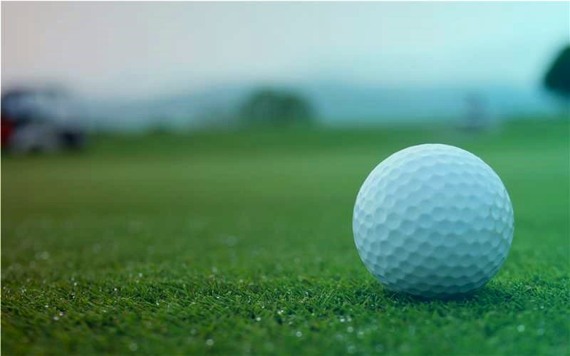 golf ball on green