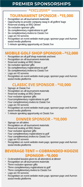 2024 Classic Sponsorship Opportunities