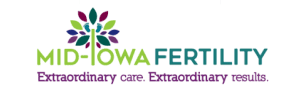 Mid-Iowa Fertility logo featuring the clinic name in a professional font with the tagline 'Extraordinary Care, Extraordinary Results.'