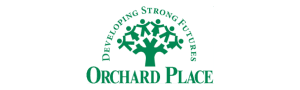 Logo for Orchard Place: Developing Strong Futures, featuring nurturing and hopeful design elements.