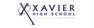 Xavier High School logo depicting a stylized 'X' with an integrated cross.