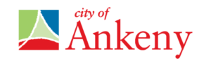 City of Ankeny logo with intersecting lines forming a stylized 'A' in red, blue, and green.