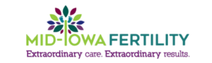 Mid-Iowa Fertility logo featuring the clinic name in a professional font with the tagline 'Extraordinary Care, Extraordinary Results.'