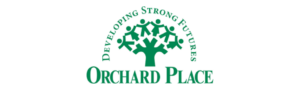 Logo for Orchard Place: Developing Strong Futures, featuring nurturing and hopeful design elements.